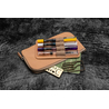 Galen Leather Galen Leather Slip-N-Zip 4 Slots Zippered Pen Pouch Undyed