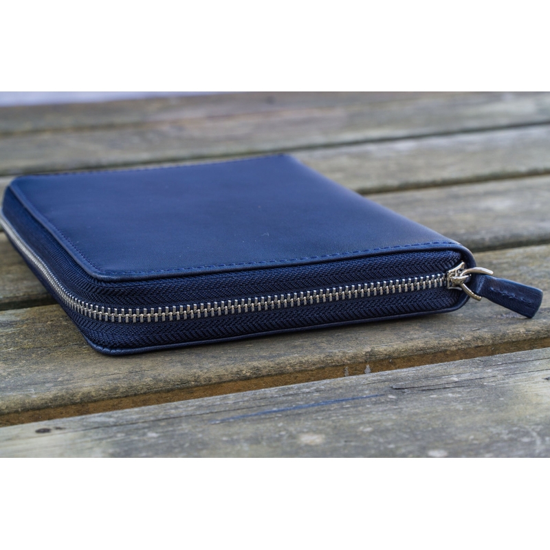 Galen Leather Galen Leather Portapenne in Pelle 5 Posti con Notebook A6 Navy Blue