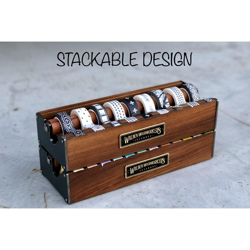 Galen Leather Galen Leather Multi Washi Tape Dispenser in Legno di Noce