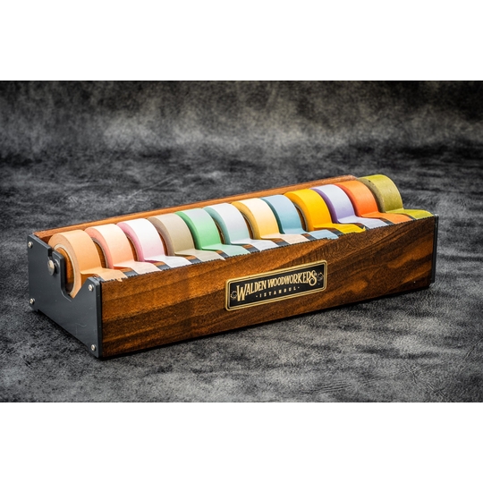 Galen Leather Multi Washi Tape Dispenser in Legno di Noce
