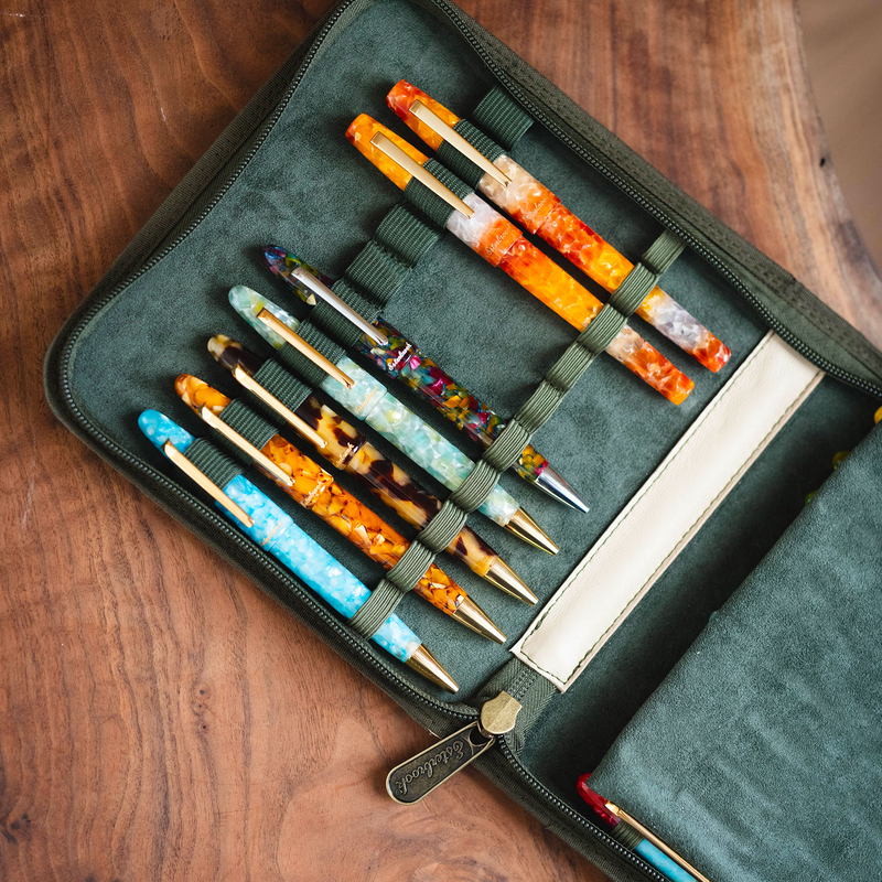 Esterbrook Zipper Pen Case for 40 Pens Army Green Stilo&Stile