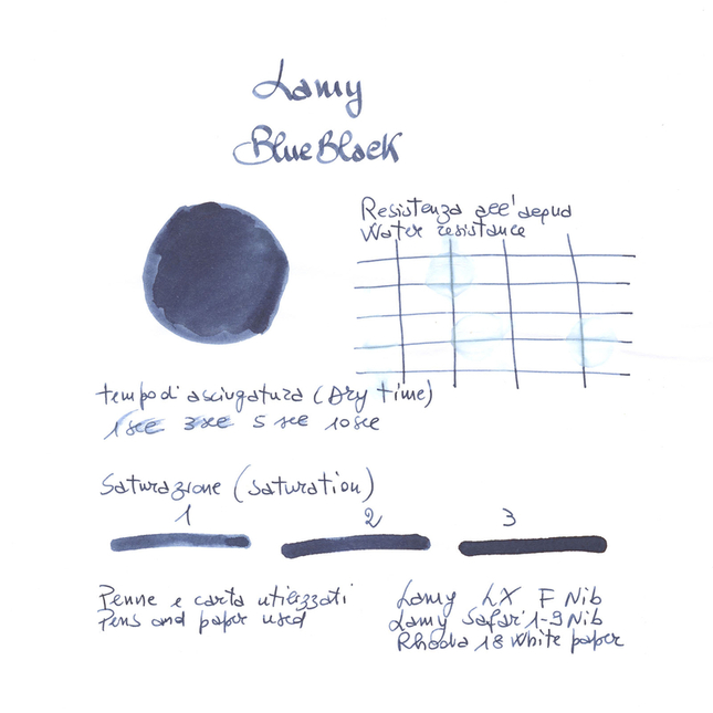 Lamy T10 Blue Black 5 Ink Cartridges