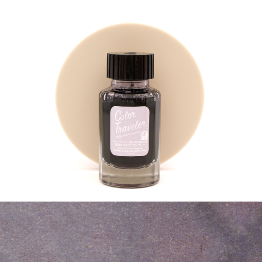 Color Traveler Yashima Raccoon Dog Brown Grey Ink Bottle 30 ml