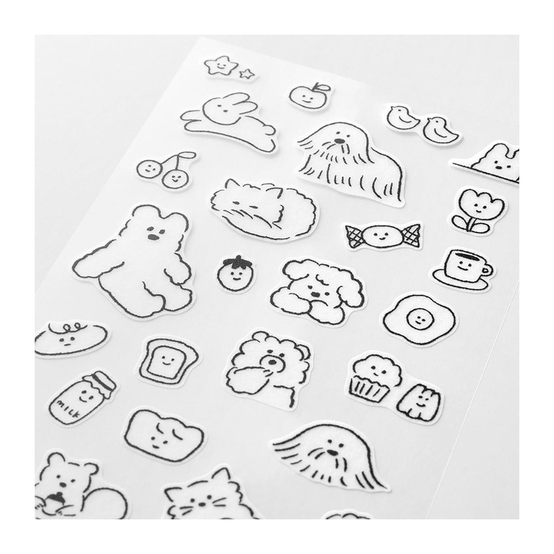 Midori Midori Sticker Two Sheets Cute Motif