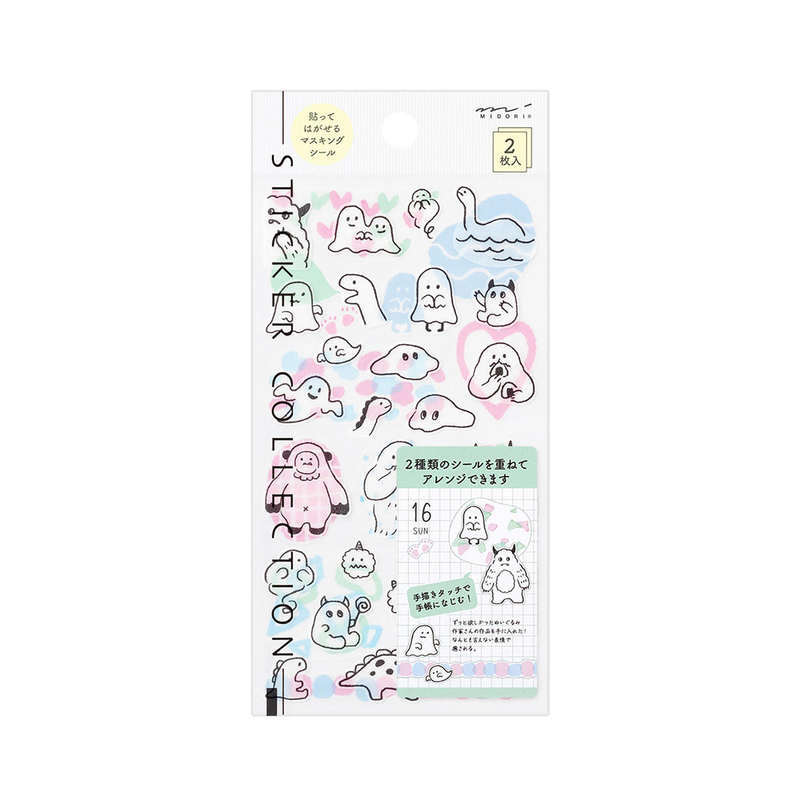 Midori Midori Sticker Two Sheets Monster