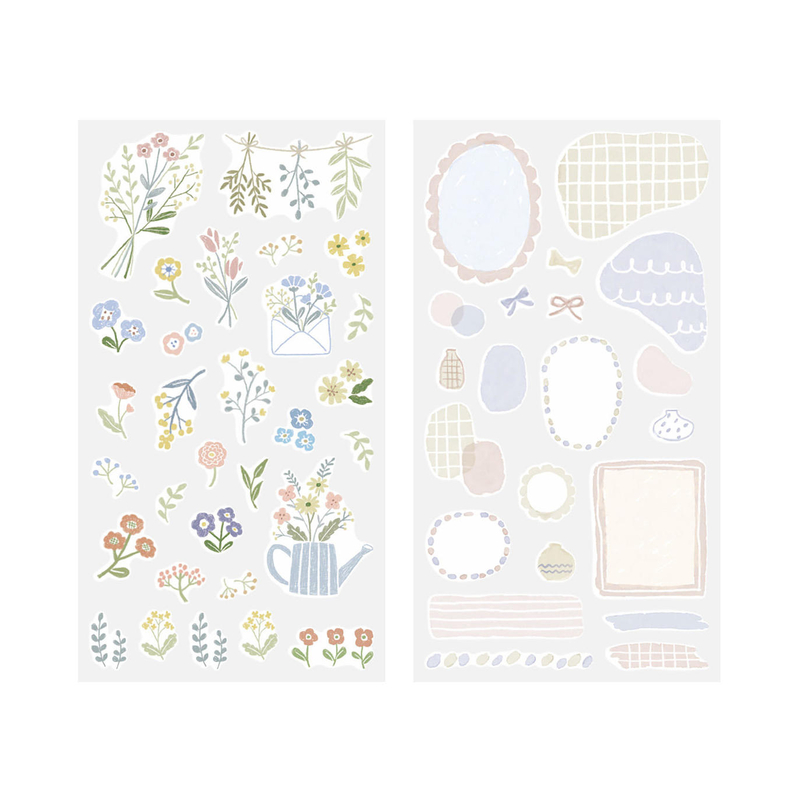 Midori Midori Sticker Two Sheets Flower