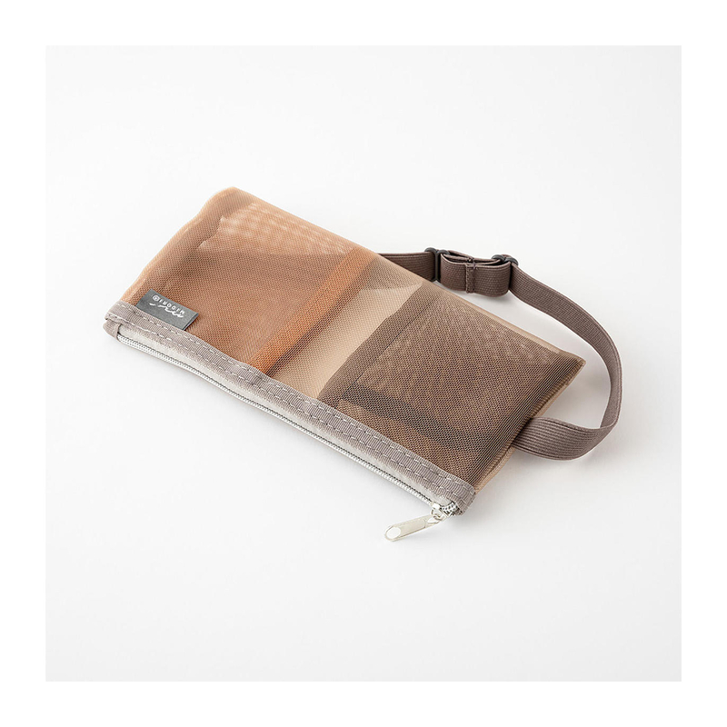 Midori Midori Book Band Pen Case Mesh Brown