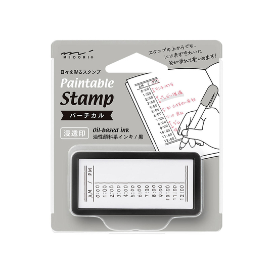 Midori Paintable Stamp Pre-Inked Half-Size Vertical