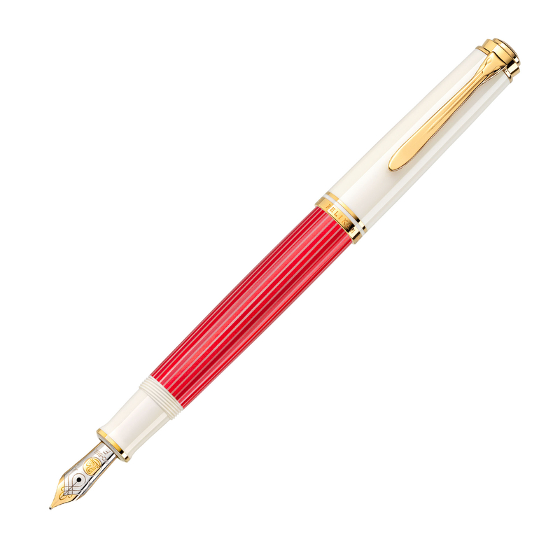 Pelikan Pelikan Souveran M600 Fountain Pen Red White Special Edition Pelikan Pelikan Souveran M600 Fountain Pen Red White Special Edition