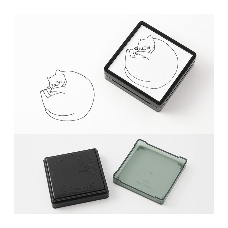 Midori Midori Paintable Stamp Pre-Inked Cat
