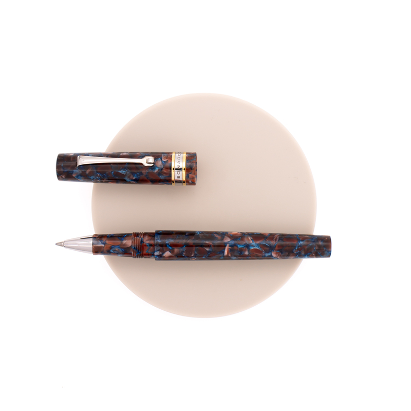 Leonardo Officina Italiana Leonardo La Piccolina Rollerball Pen Brown Blue Leonardo Officina Italiana Leonardo La Piccolina Rollerball Pen Brown Blue