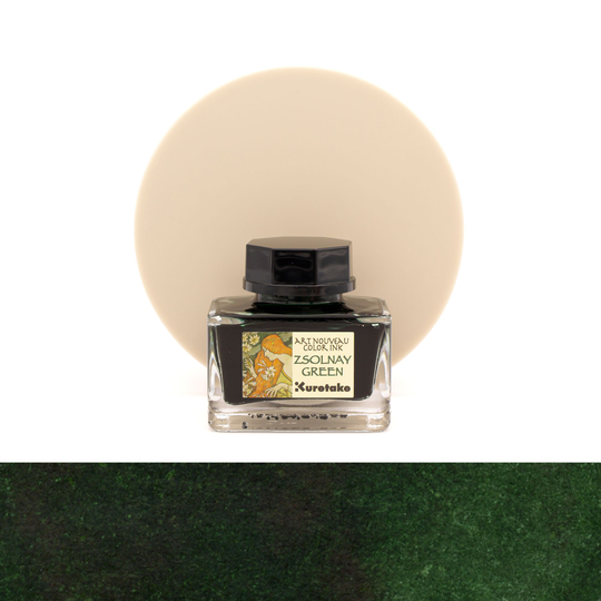 Kuretake Art Nouveau Zsolnay Green Ink Bottle 20 ml