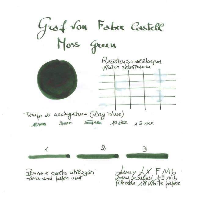 Graf von Faber Castell Moss Green 6 Cartridges