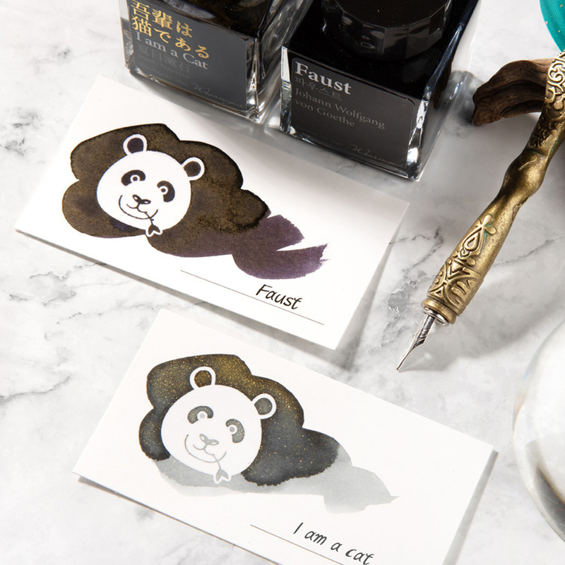 Wearingeul Wearingeul White Animal Farm Ink Swatch Card Panda
