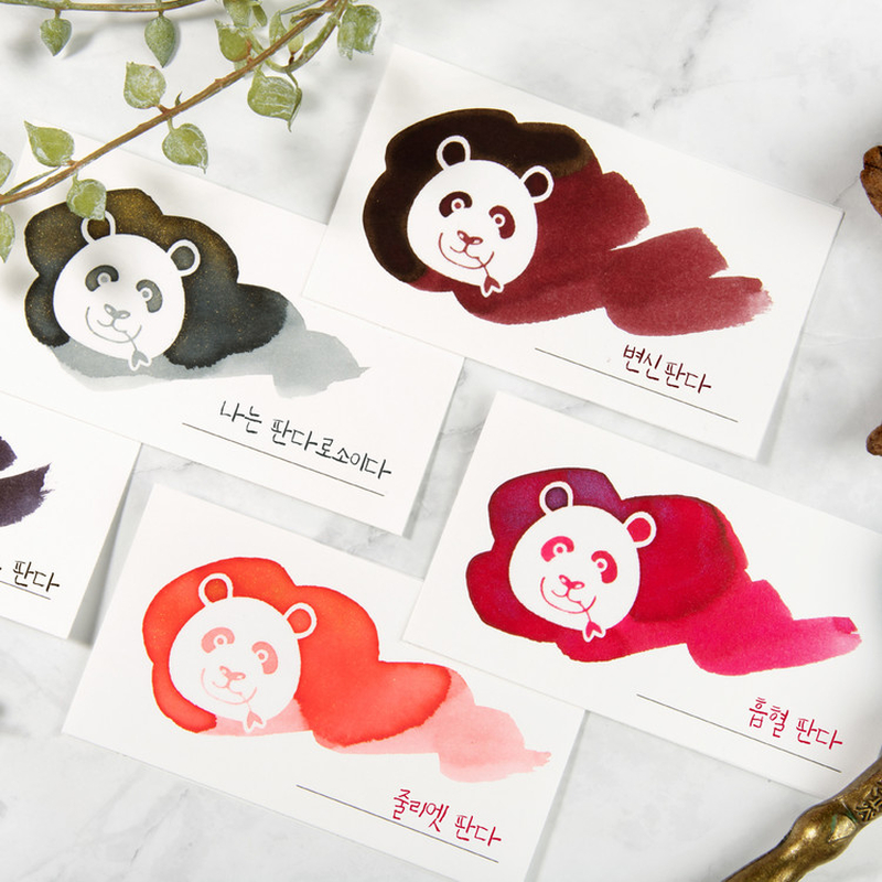 Wearingeul Wearingeul White Animal Farm Ink Swatch Card Panda