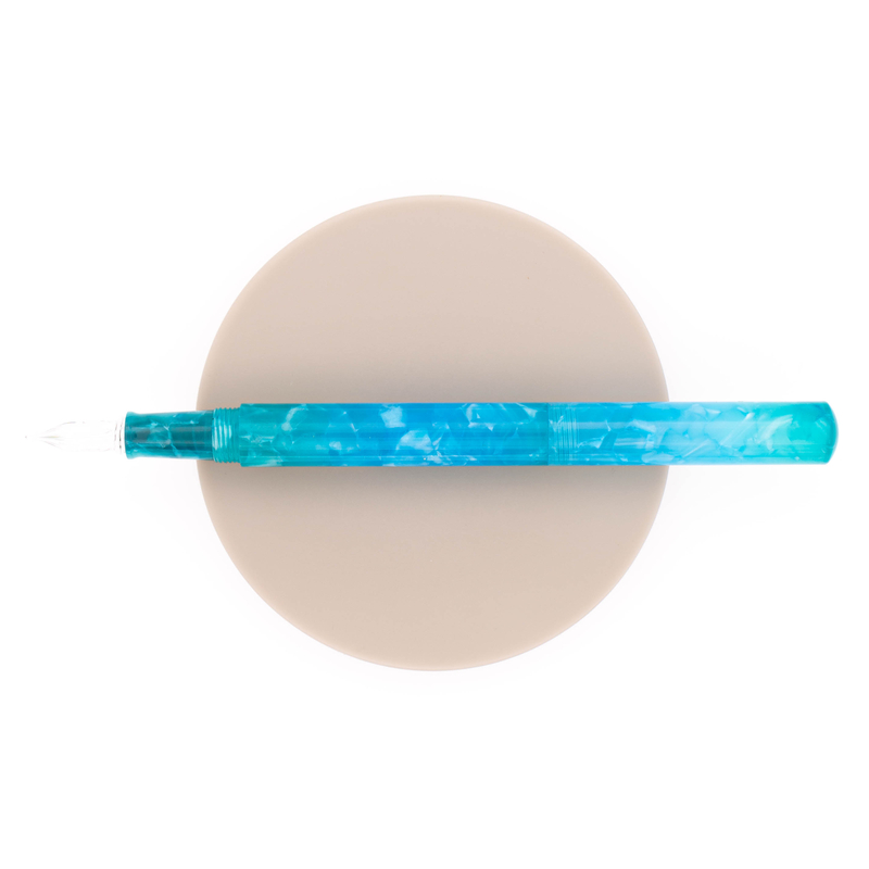 Guitar Guitar Portable Dip Pen with Glass Nib Jelly Blue
