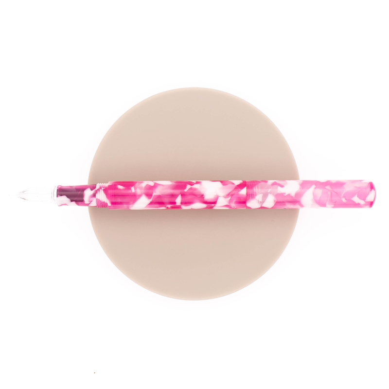 Guitar Guitar Portable Dip Pen with Glass Nib Jelly Pink