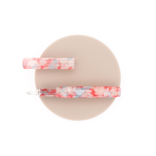 Guitar Portable Dip Pen with Glass Nib Jelly Red