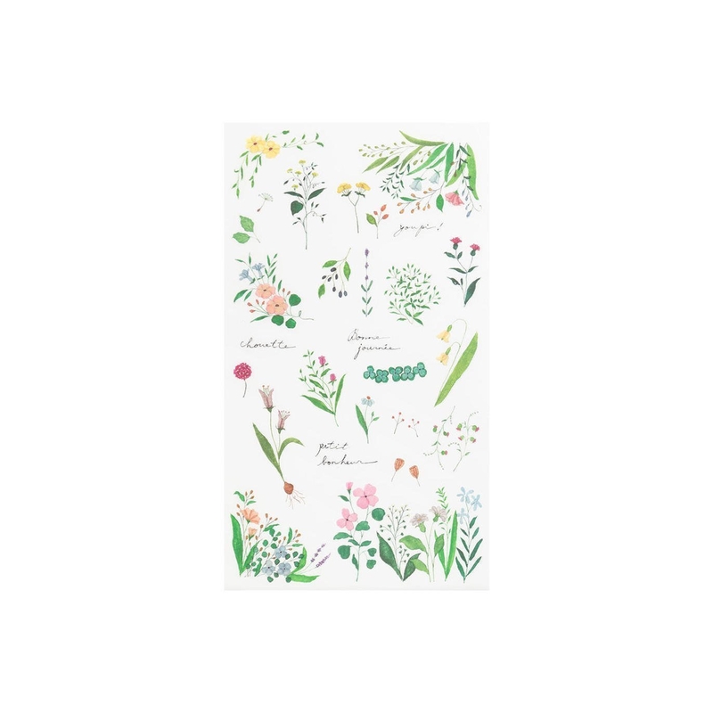 Midori Midori Transfer Sticker Flowering Plants