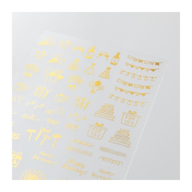 Midori Midori Foil Transfer Sticker Celebratory Patterns