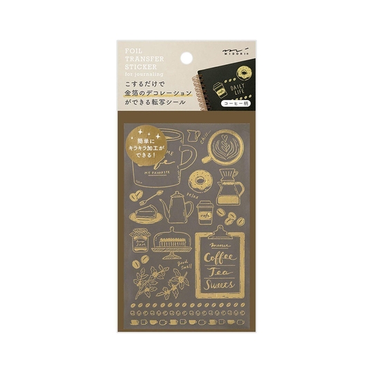 Midori Foil Transfer Sticker Coffee