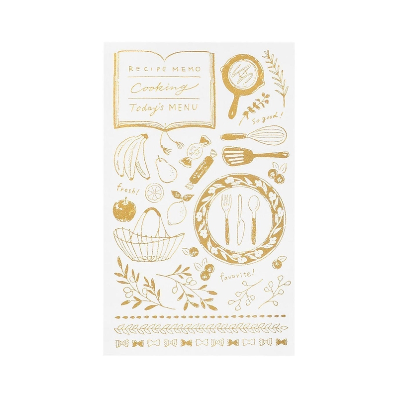 Midori Midori Foil Transfer Sticker Adesivi Dorati Cucina