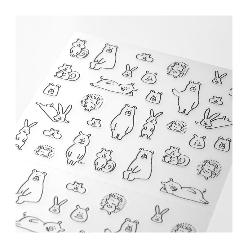 Midori Midori Sticker Chat Forest Animals