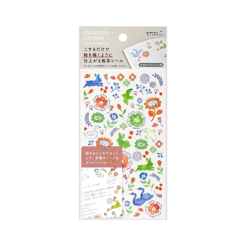 Midori Midori Transfer Sticker Adesivi Modelli Tessili Scandinavi