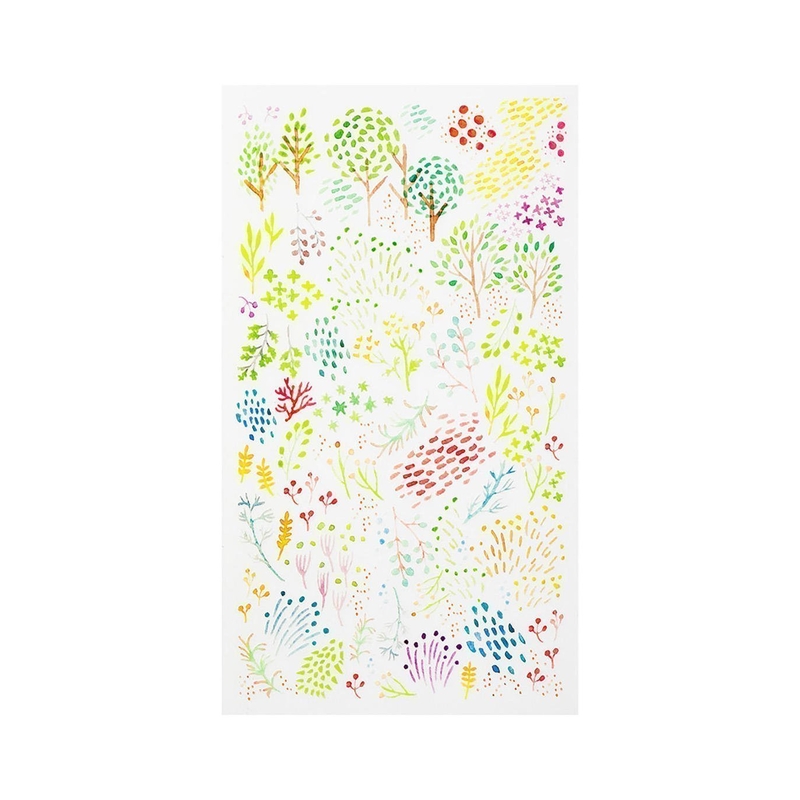 Midori Midori Transfer Sticker Watercolor Patterns