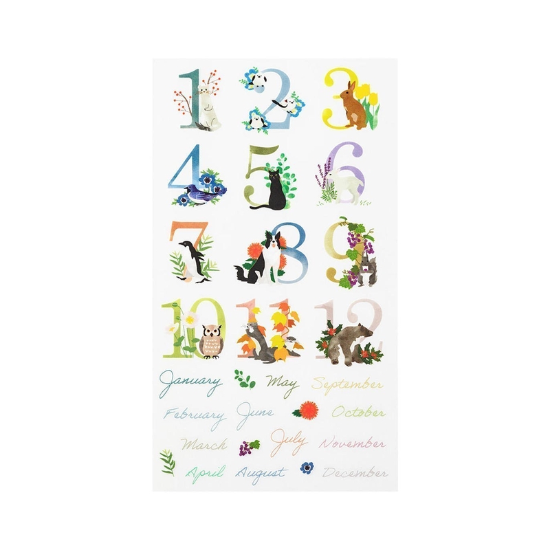 Midori Midori Transfer Sticker Monthly