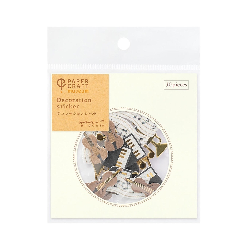 Midori Midori Paper Craft Museum Decoration Sticker Music