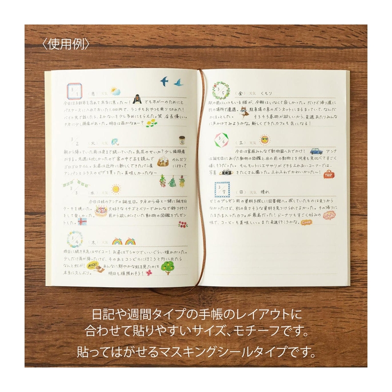 Midori Midori Stickers for Diary Daily Records