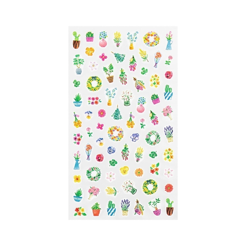 Midori Midori Stickers for Diary Flowers