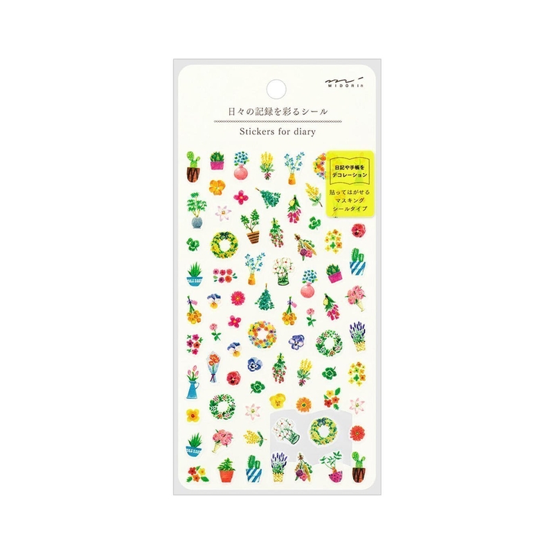 Midori Midori Stickers for Diary Flowers