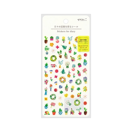 Midori Stickers for Diary Flowers