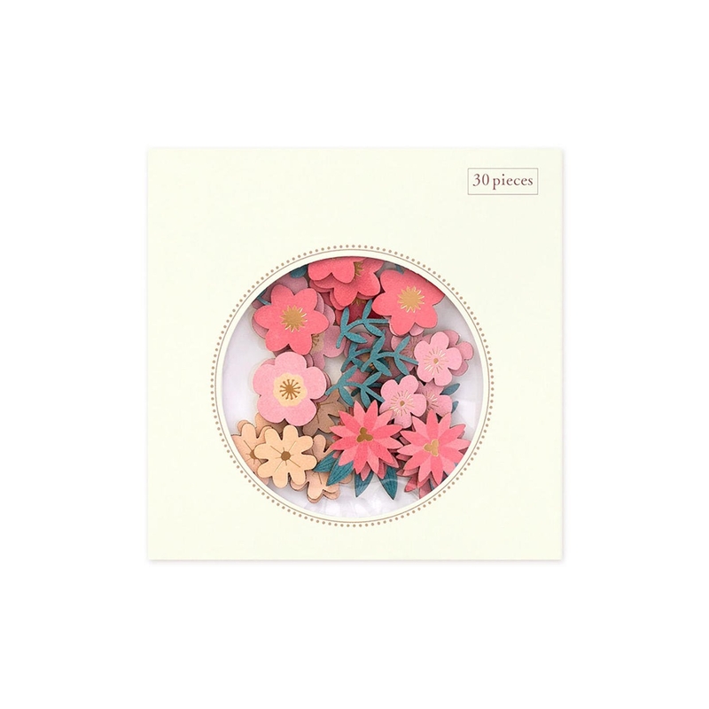 Midori Midori Paper Craft Museum Adesivi Decorativi Fiori Rossi