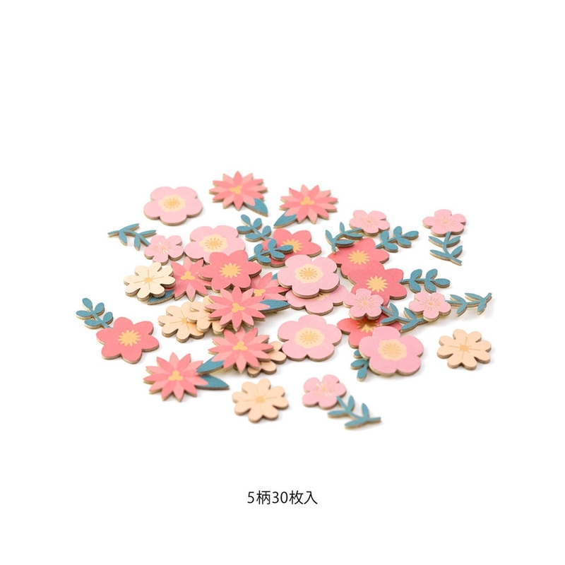 Midori Midori Paper Craft Museum Adesivi Decorativi Fiori Rossi