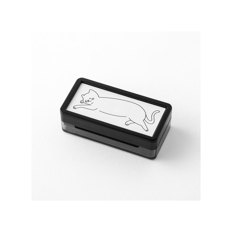 Midori Midori Paintable Stamp Pre-Inked Half-Size Cat