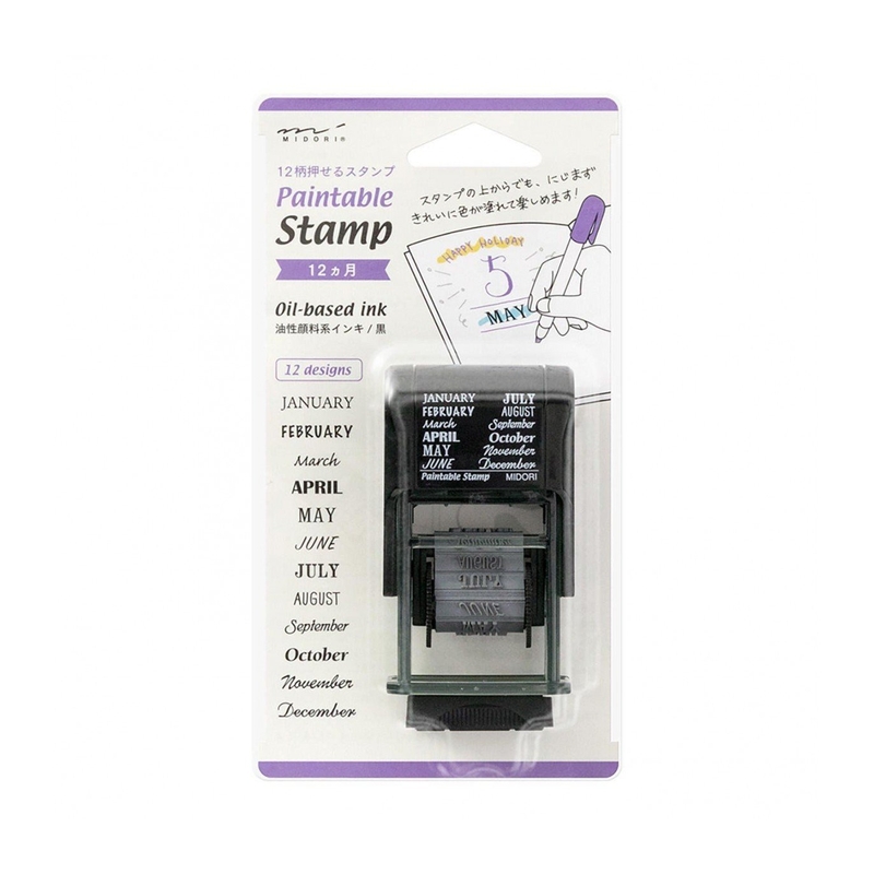 Midori Midori Paintable Stamp Rotating 12 Months