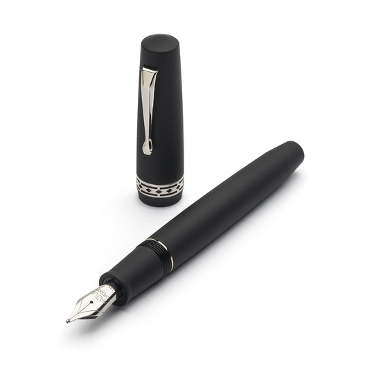 Radius Settimo Fountain Pen Matte Black & Rhodium