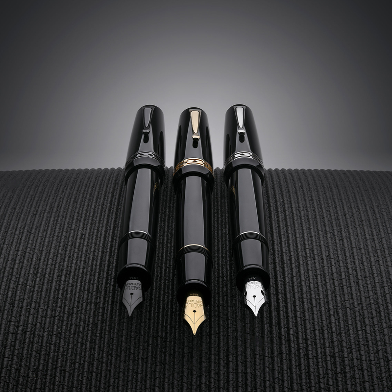 Radius Radius Settimo Penna Stilografica Nero Lucido & Rutenio