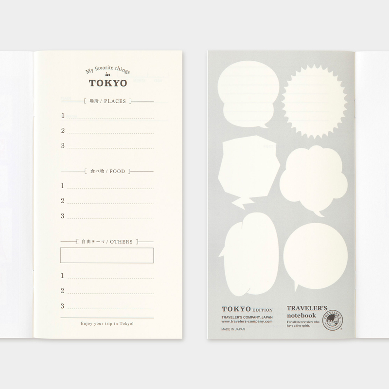 Traveler's Company Traveler's Notebook Refill Regular Size Tokyo Postcard Limited Edition