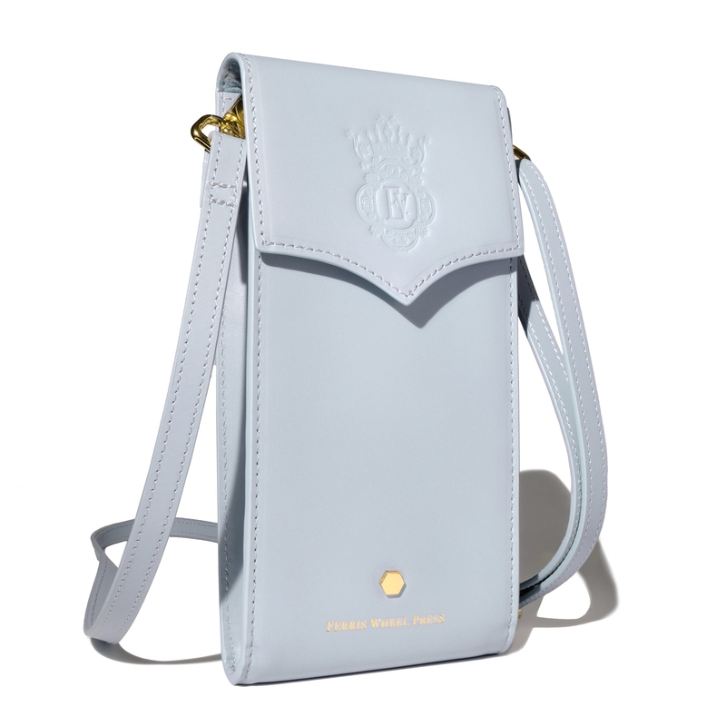 Ferris Wheel Press Ferris Wheel Press The Pendant Purse Portapenne in Pelle 5 Posti Light Blue