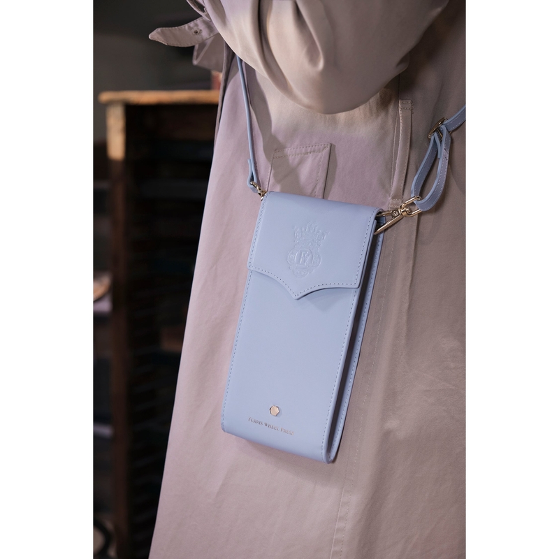 Ferris Wheel Press Ferris Wheel Press The Pendant Purse Portapenne in Pelle 5 Posti Light Blue