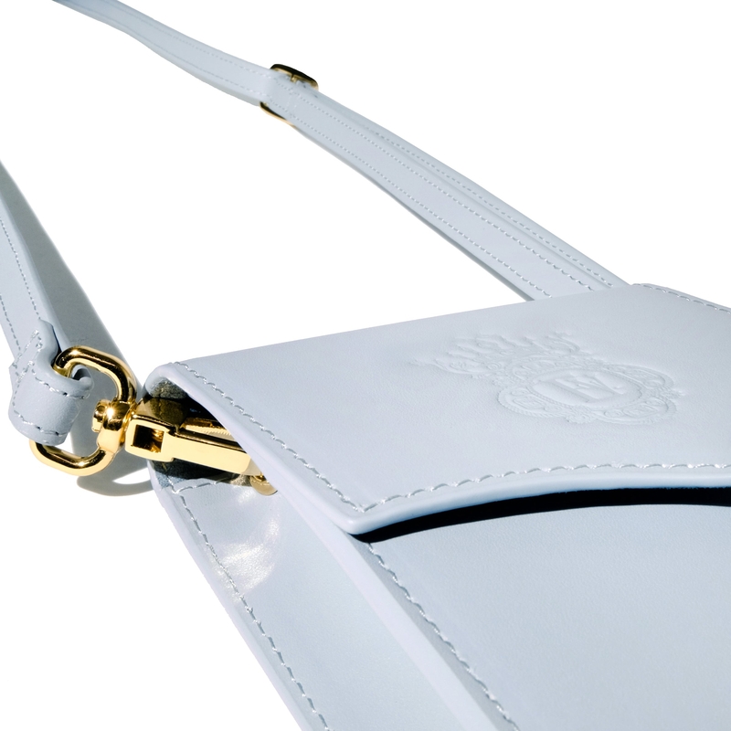Ferris Wheel Press Ferris Wheel Press The Pendant Purse Portapenne in Pelle 5 Posti Light Blue