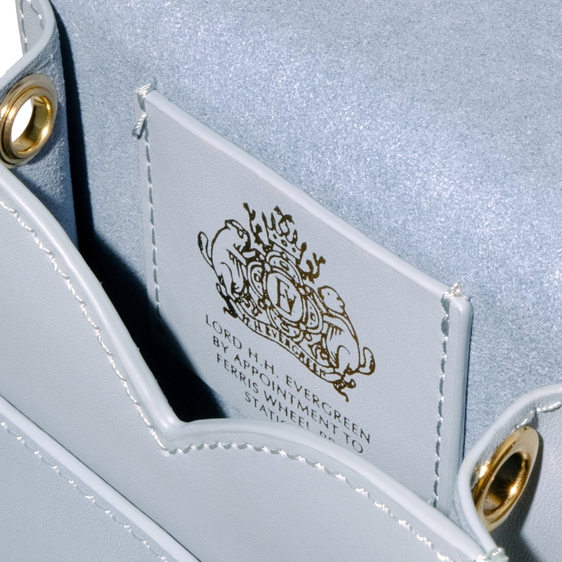 Ferris Wheel Press Ferris Wheel Press The Pendant Purse Portapenne in Pelle 5 Posti Light Blue