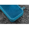 Galen Leather Galen Leather Zippered 6 Slots Pen Case Crazy Horse Ocean Blue