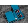 Galen Leather Galen Leather Zippered 6 Slots Pen Case Crazy Horse Ocean Blue