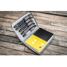 Galen Leather Galen Leather Portapenne in Pelle 5 Posti con Notebook A6 Crazy Horse Smoky Grey