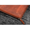 Galen Leather Galen Leather Portapenne in Pelle 5 Posti con Notebook A6 Crazy Horse Orange